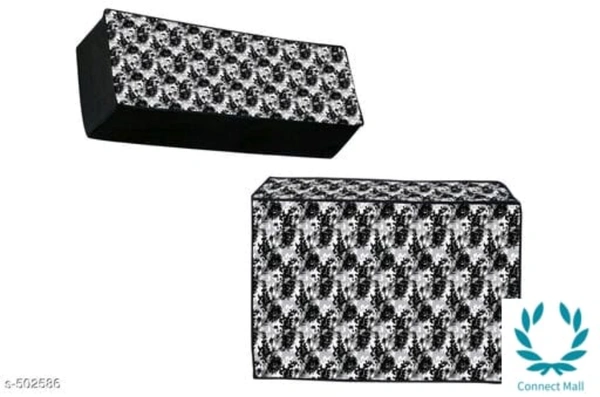 Colorful Non Woven Split AC Covers Vol 1 - Indoor-40inX 10in X 13in, Outdoor- 35inX 15inX 21in, Black, Non Wove, Printed, Set1